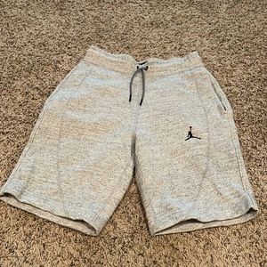 Nike Jordan Heathered-gray French Terry Shorts size Small